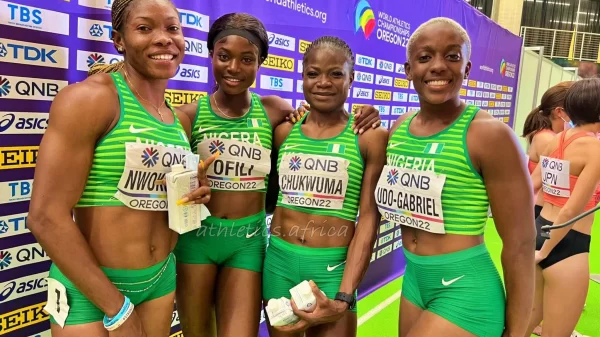 Nigeria women 4x100m team / via AthleticsAfrica